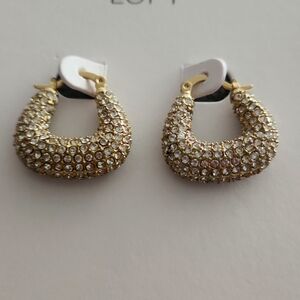 Loft Crystal Hoop Earrings